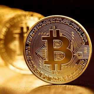 New Bitcoin Collection of BTC Token Miner Cryptocurrency, Gold Plated for Collecting Coin