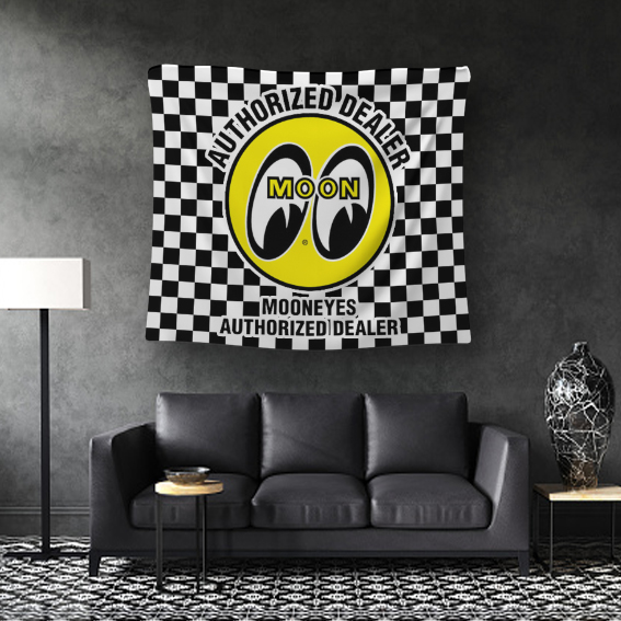 Flag Mooneyes Equipment Authorized Dealer Poster Fabric Shopee Singapore