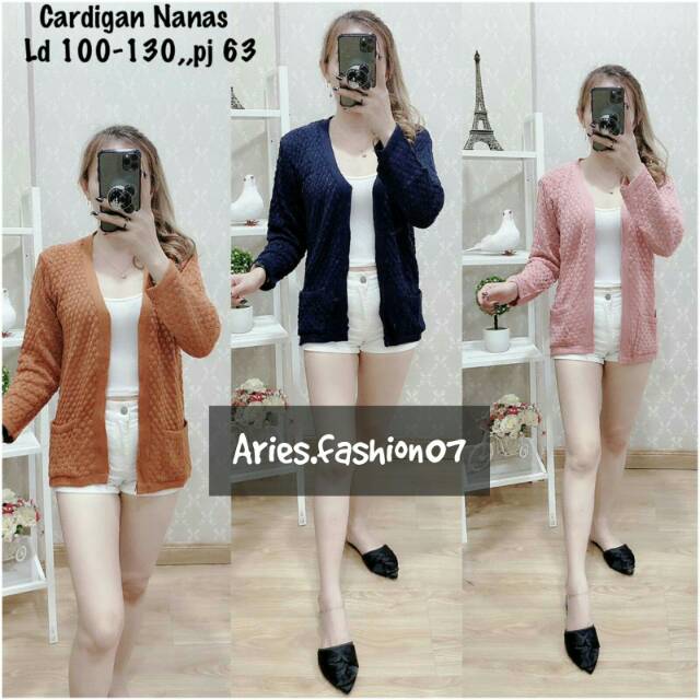 cardigan popcorn shopee
