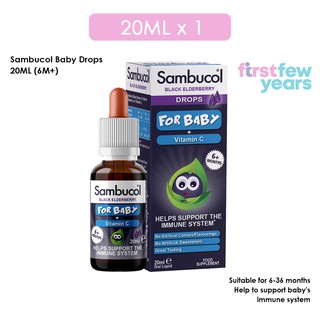[Exp 02/2024] Sambucol Baby Drops 20ml (6-36 Months)