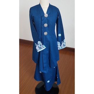 Ka Budak NAVY BLUE BIRU Girls Budak Perempuan Baju Raya Ka Budak NAVY BLUE BIRU Girls Budak Perempuan Baju Raya