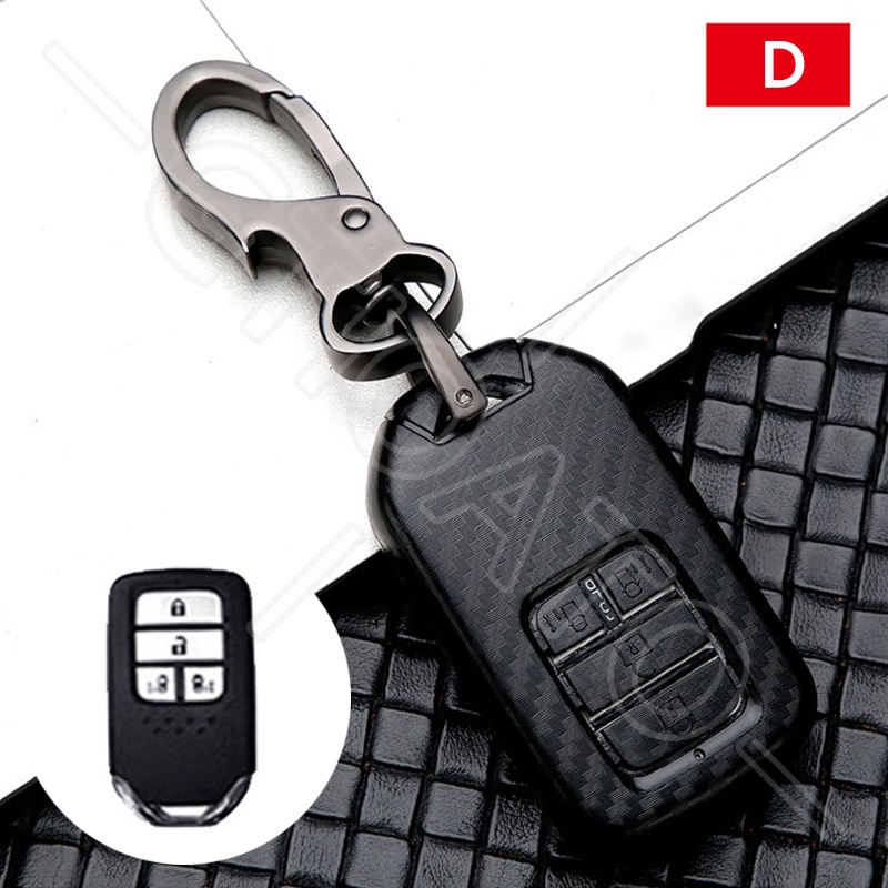 GTIOATO For Honda Carbon Fiber Key Cover Case Car Remote Key Holder For Honda Civic Jazz HRV Odyssey City Accord CRV Vezel
