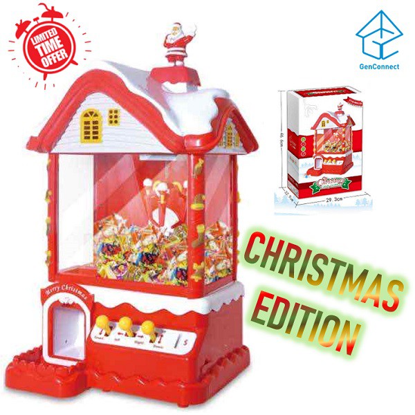 Christmas Gift Catcher Claw Machine Candy Grabber Children Game Free Mini Soft Toy 10 Coins Shopee Singapore