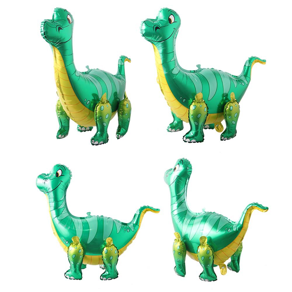 3D dinosaur balloons foil standing green dinosaur tanystropheus dragon birthday deco party favors supplies boy kids toys