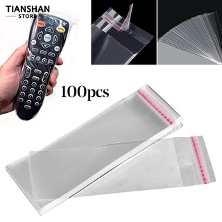 {tianshan} 100Pcs Home Hotel TV Air Condition Remote Control Cover Protection Bag from Germ