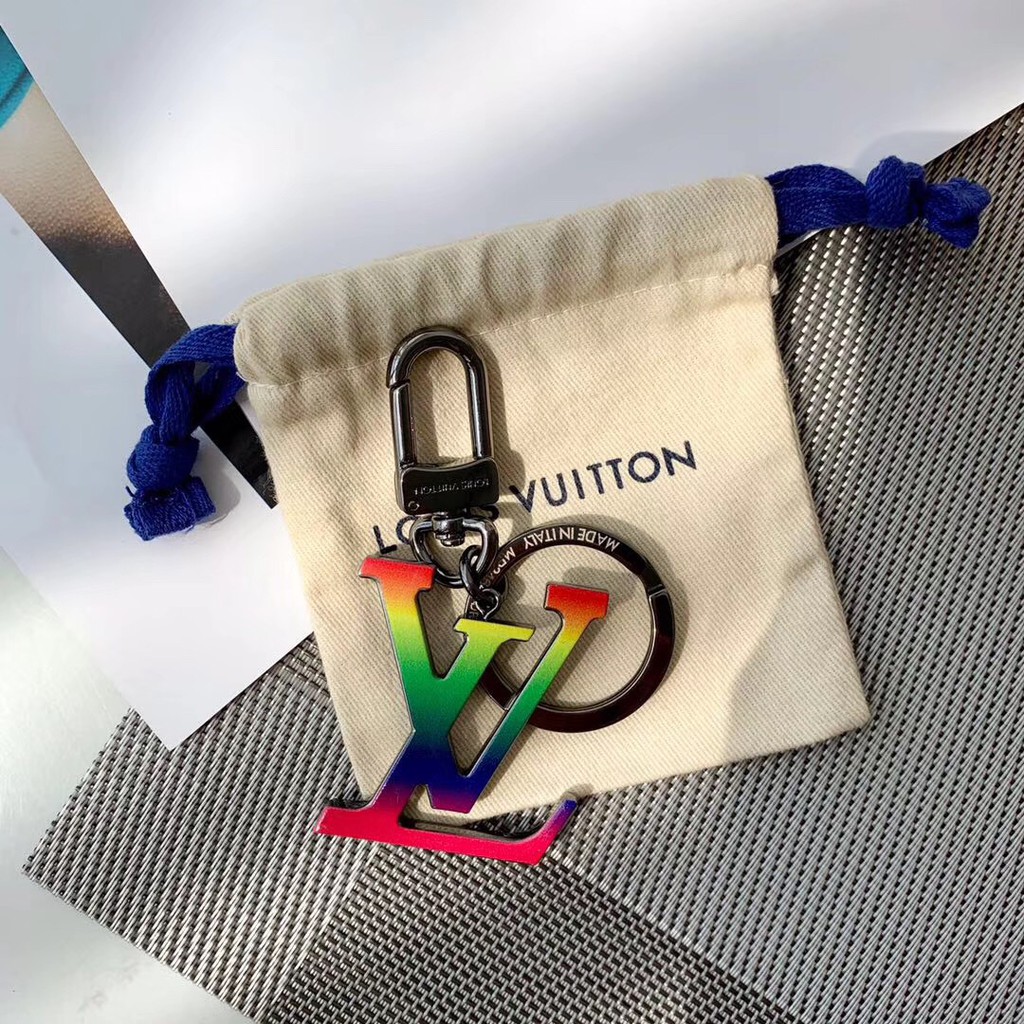 Lv Color Rainbow Keychain Lv Color Logo Bag Pendant | Shopee Singapore