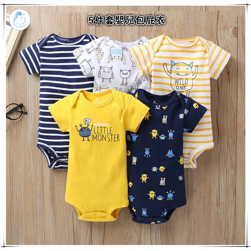 5 Pcs Baby Romper  Set One Piece Baju  Bayi  Rompers  Summer 