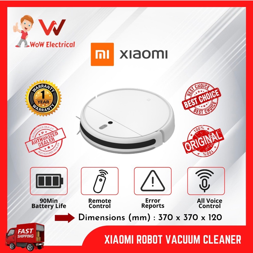 Robot Vacuum Wow Xiaomi Robot Vacuum Mop Essential G1 Cleaner Mjstg1 Shopee Singapore