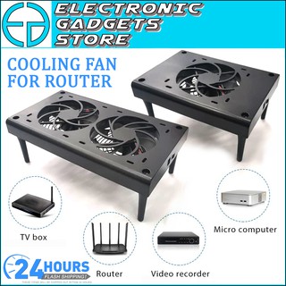 [Shop Malaysia] (ready stock) router tv box stackable cooling fan usb powered ultra silent cooler fan 1900rpm