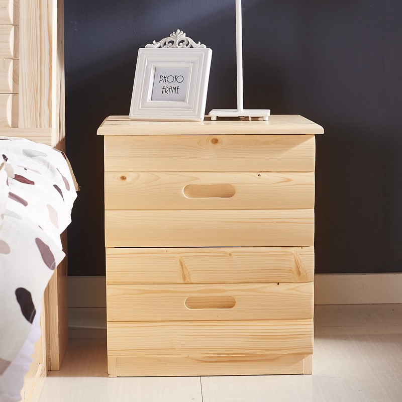 Simple bedside table simple modern bedroom bedside solid ...