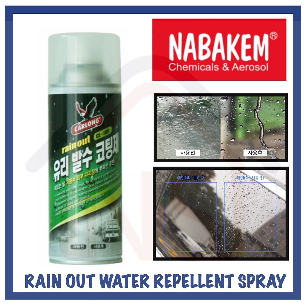 NABAKEM Rain Out CL105 Water Repellent Spray for Glass 420ml (MADE IN