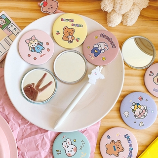 [Ready Stock] Korea Simple Cute Small Round Mirror Portable Mini Makeup Mirror Girl Gift