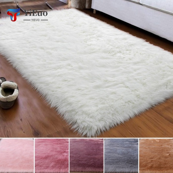 Tatami Bedroom Living Room Decor Rug, Small White Fluffy Rug For Bedroom