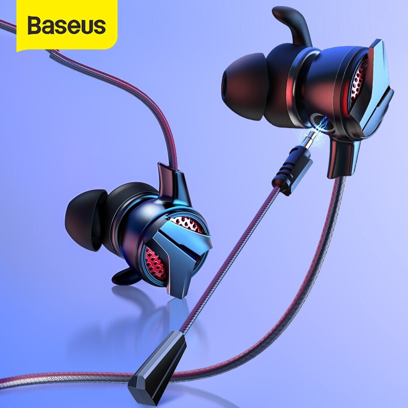Baseus 3.5mm Inear Gaming Earphone For Pubg Controller GAMO15 3D