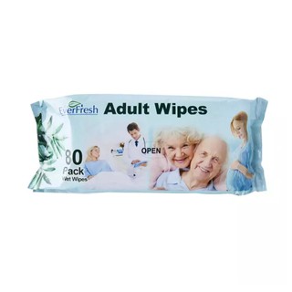 Everfresh Wet Wipes Large Adult Wipes Premium Quality Pack of 80 Baby Friendly Wipe