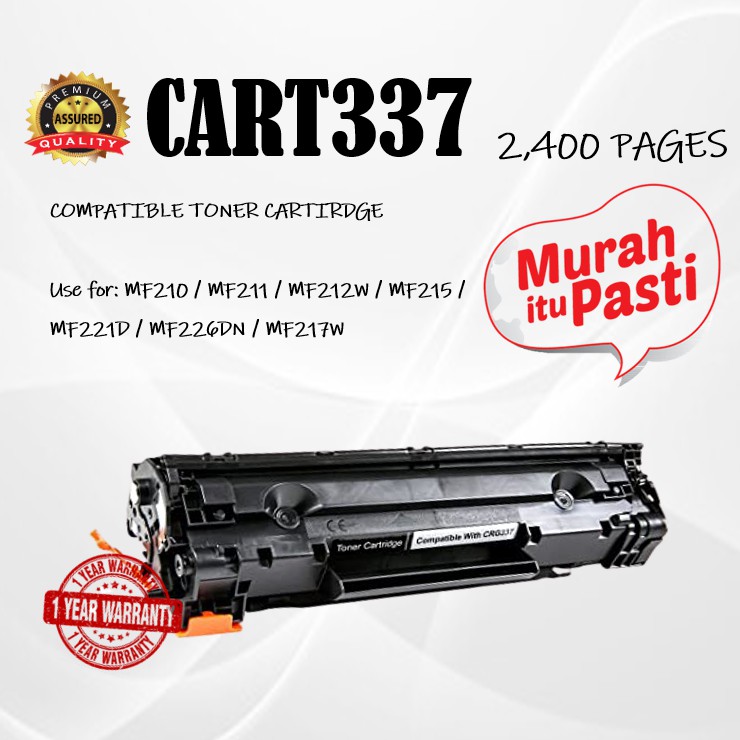 Canon Cart 337 Compatible Toner Cartridge Mf2 Mf212 Mf212w Mf215 Mf221d Mf226dn Mf217w Shopee Singapore