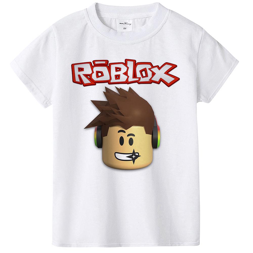 Roblox T-shirt Kids Boys Girls Game T Shirt Children Summer Catoon ...