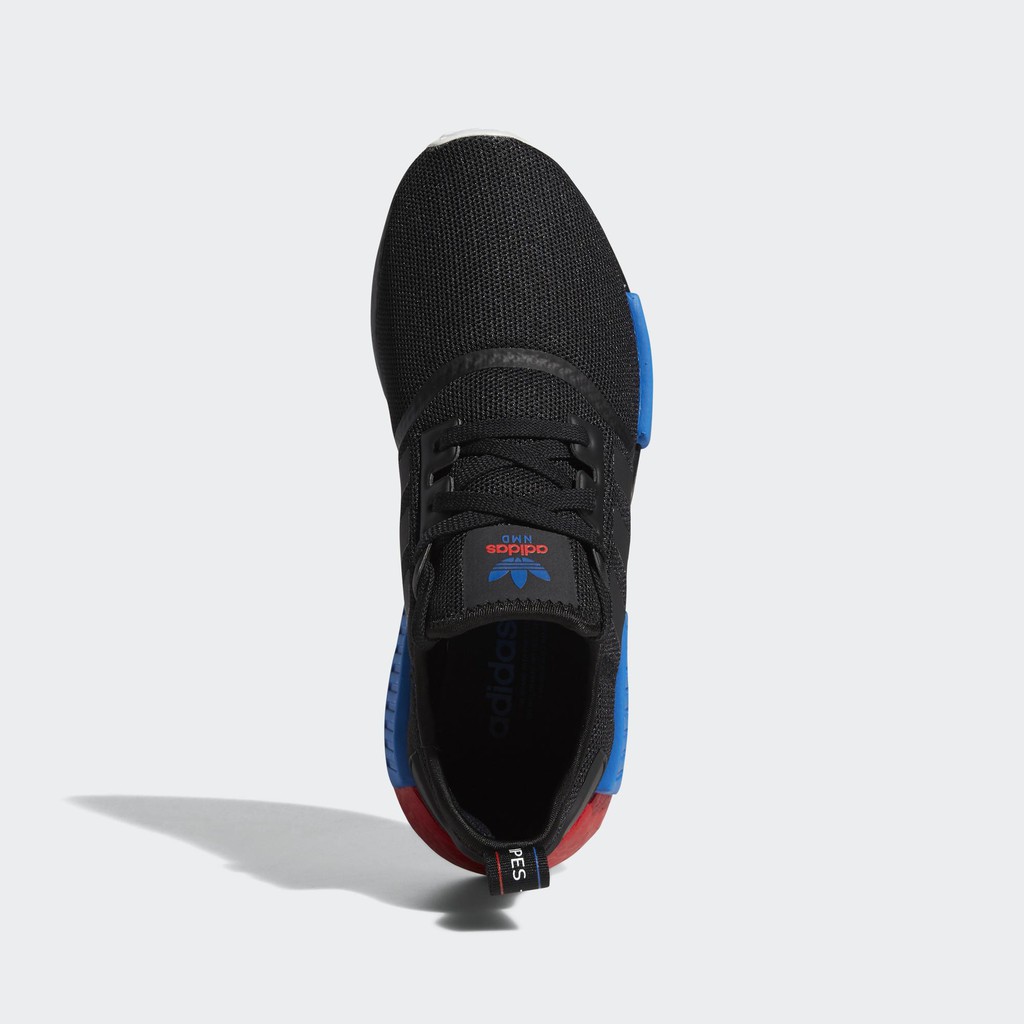 adidas nmd black with red and blue