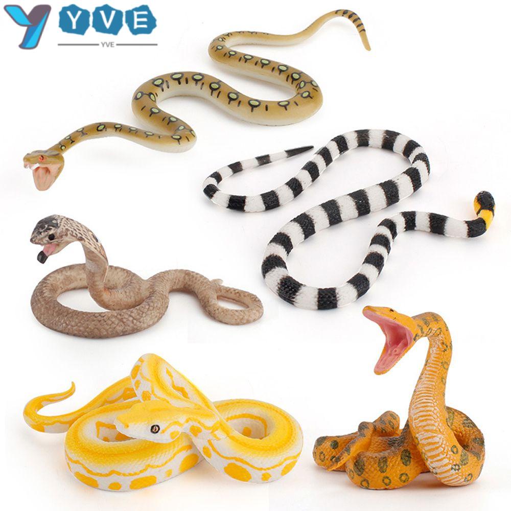 YVETTE Funny Snake Toys Mischief Animal Model Simulation Snake Realistic  Prank Props Scared Frightening Halloween Rubber Snake Figure | Shopee  Singapore