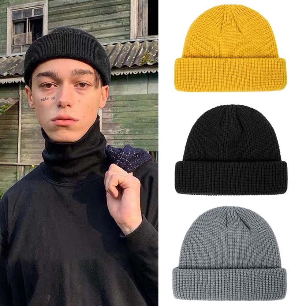 Knitted Beanie#mxm-00000 Unisex Skullcap Docker Fisherman Brimless Caddice Cap/hat/hats/caps