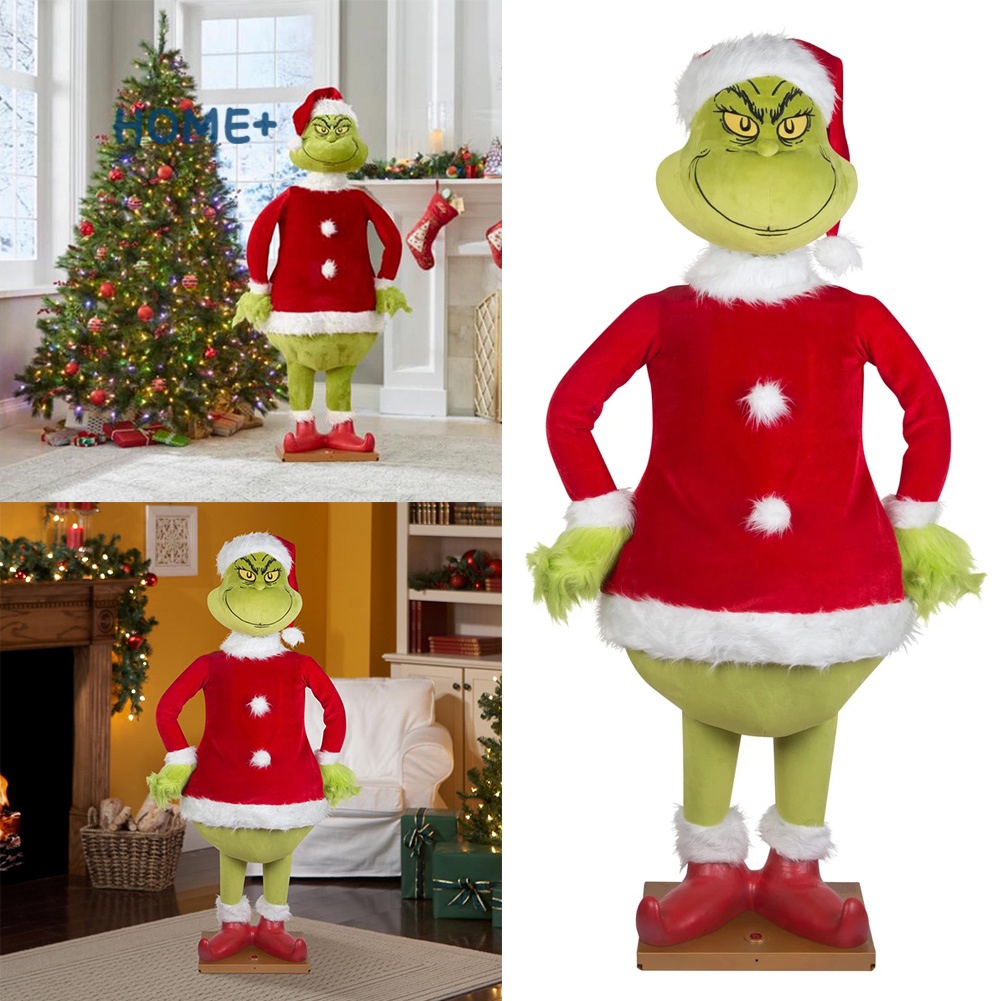 Christmas Grinch Plush Doll Soft Toy Stuffed For Kid Xmas Gift Home