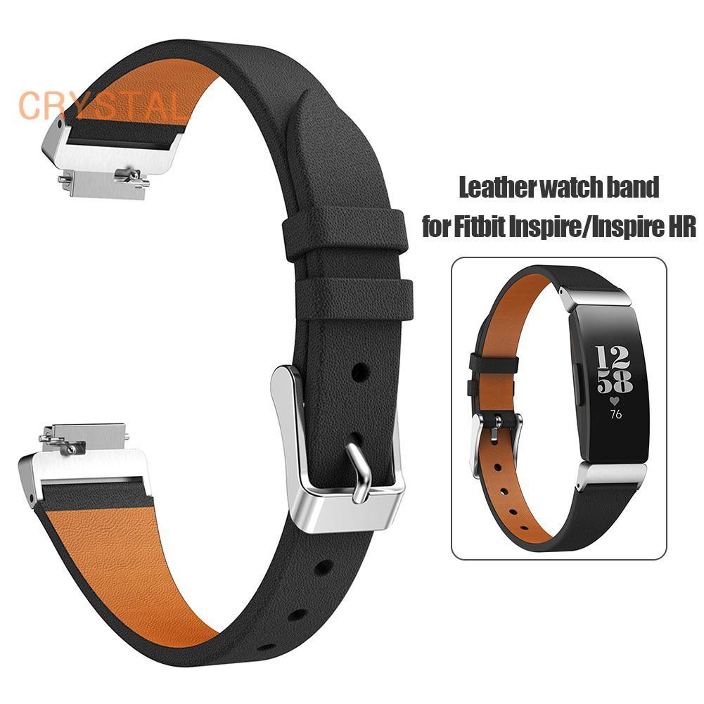 Fast Ready Ready Stock Leather Watch Band Wrist Strap Bracelet Belt For Fitbit Inspire Inspire Hr Shopee Singapore