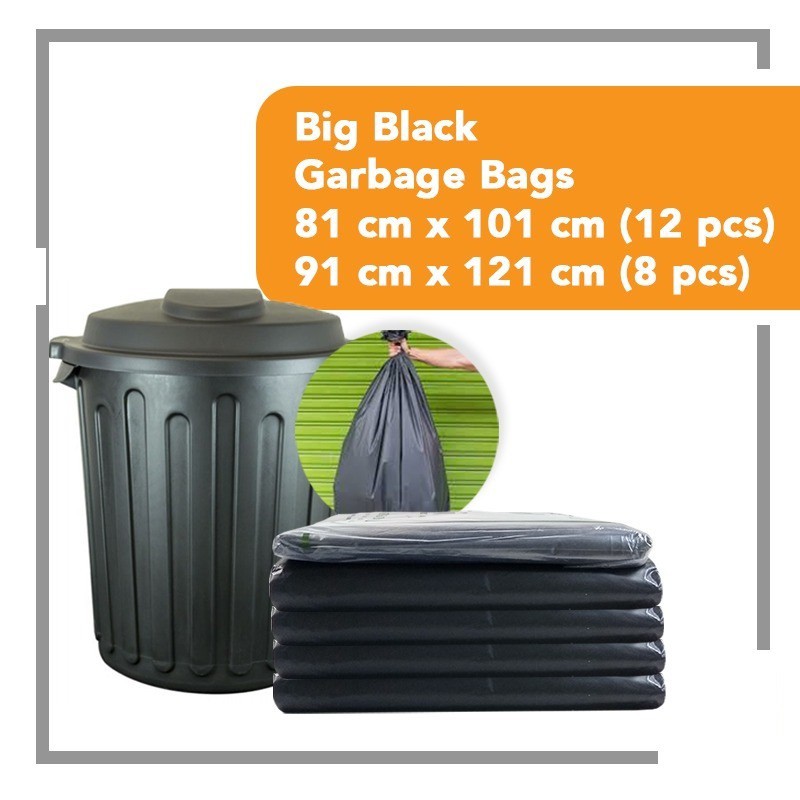 MALAYSIA 2 Sizes Big size Black Garbage Bags Rubbish Leak ...