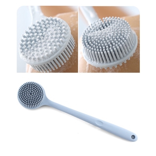 Double-sided Shower Body Brush Silicone Long Handle Bathroom Wash Brushs Bathing Back Massage