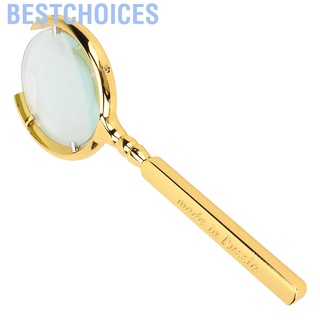 Image of thu nhỏ Bestchoices Magnifying Glass Golden Ergonomic Handheld Stainless Steel Handle 8X Lune Shape Open Reading Magnifier for Elder #8
