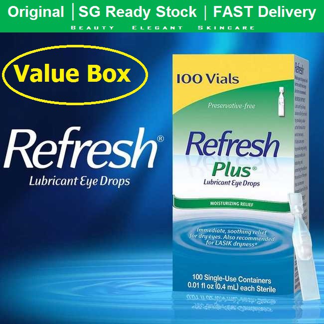 Allergan Refresh Plus Lubricant Eye Drops 100 Vials Exp Mar2022 Shopee Singapore 