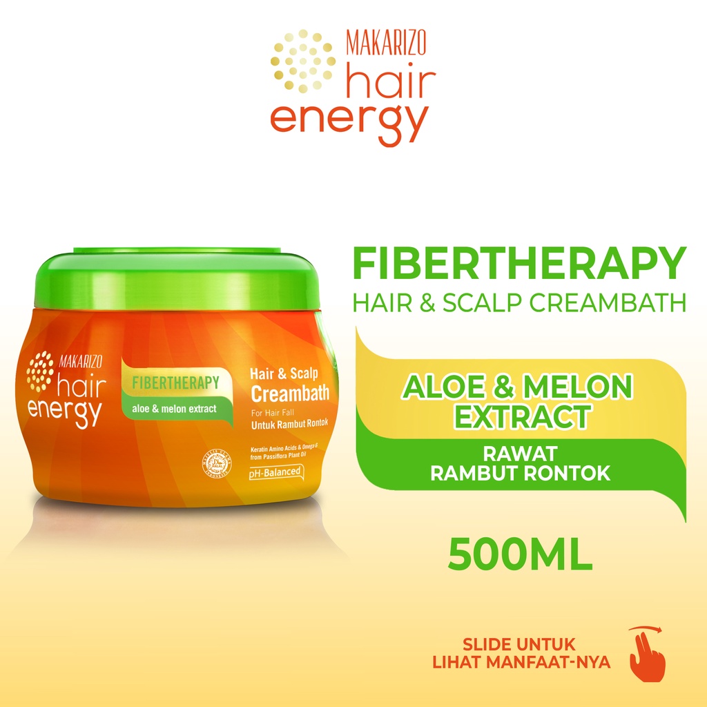 Makarizo Hair Energy Fibertherapy Hair & Scalp Creambath Aloe&Melon 500ml/Hair  Loss Treatment | Shopee Singapore