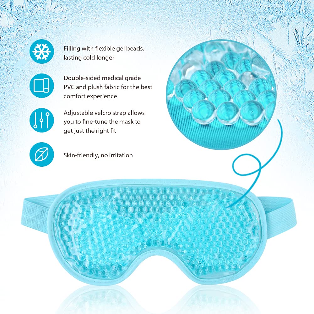 Women's Cold Eye Mask Ice Pack For Puffy Eyes, Pvc Gel Freezing Mask