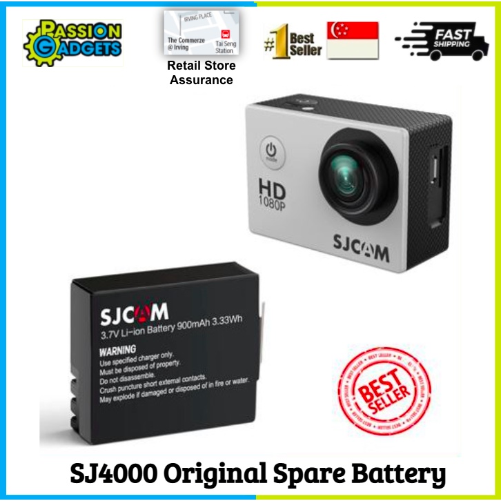 Sjcam Action Camera 900mah Original Li Ion Battery For Sj4000 Sj5000 Sj6000 Sj7000 Sport Dv Batteries Replacement Shopee Singapore