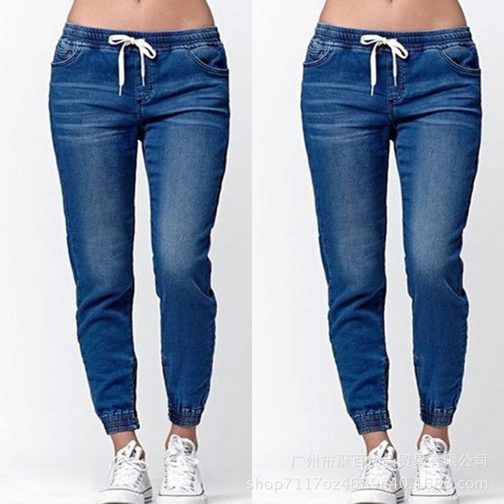 women's plus size denim joggers