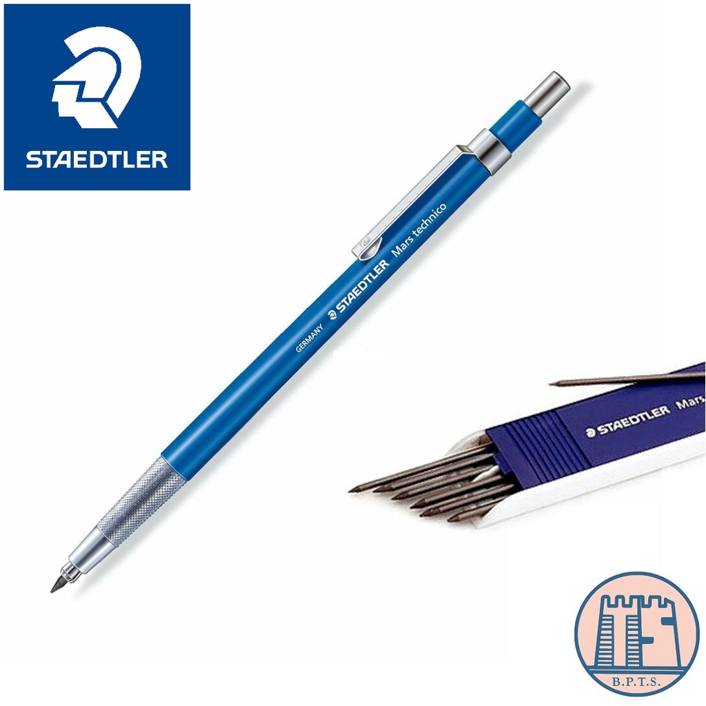 Staedtler Mars Technico Drafting Sketching Mechanical Clutch Pencil 780 2.0mm Lead Holder Blue