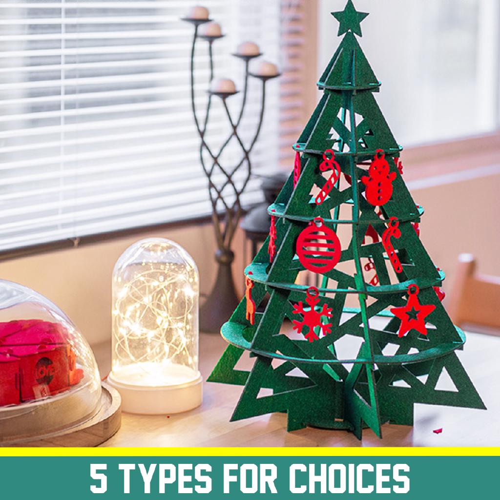 Mini Christmas Desk Tree Xmas Seasonal Indoor Decor Office Home