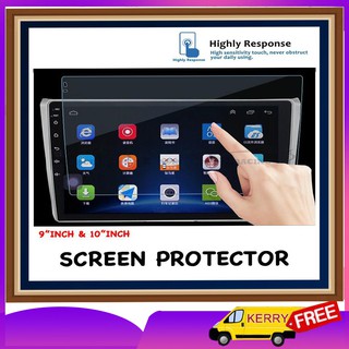 【Promotion]】【Ready Stock】Premium Car Player Tempered Glass Screen Protector For Android Player 9” & 10” Inch Car Player