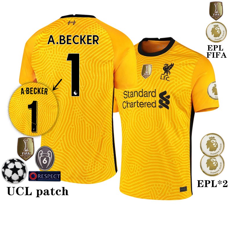 yellow liverpool goalkeeper kit