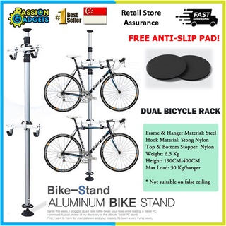 2023 SG Seller! Dual Bicycle Tower Rack / Bicycle Rack / Bicycle Stand / Bike Rack / Bike Stand Ground to Roof Ceiling