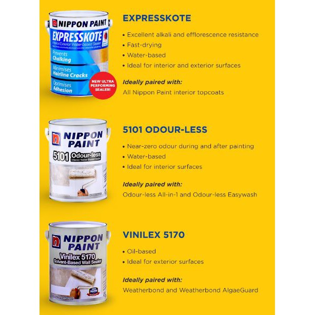 NIPPON PAINT SEALER 5101 5170 EXPRESSKOTE 20LTR Shopee Singapore