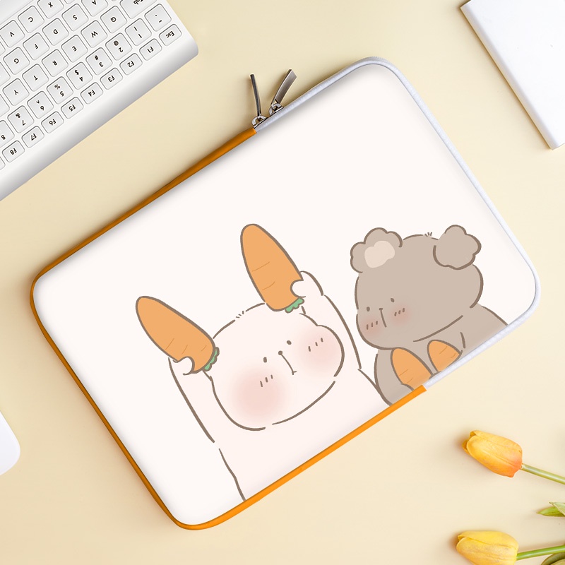Funny Cute Laptop Bag Waterproof Shockproof Leather Cover for Tablet