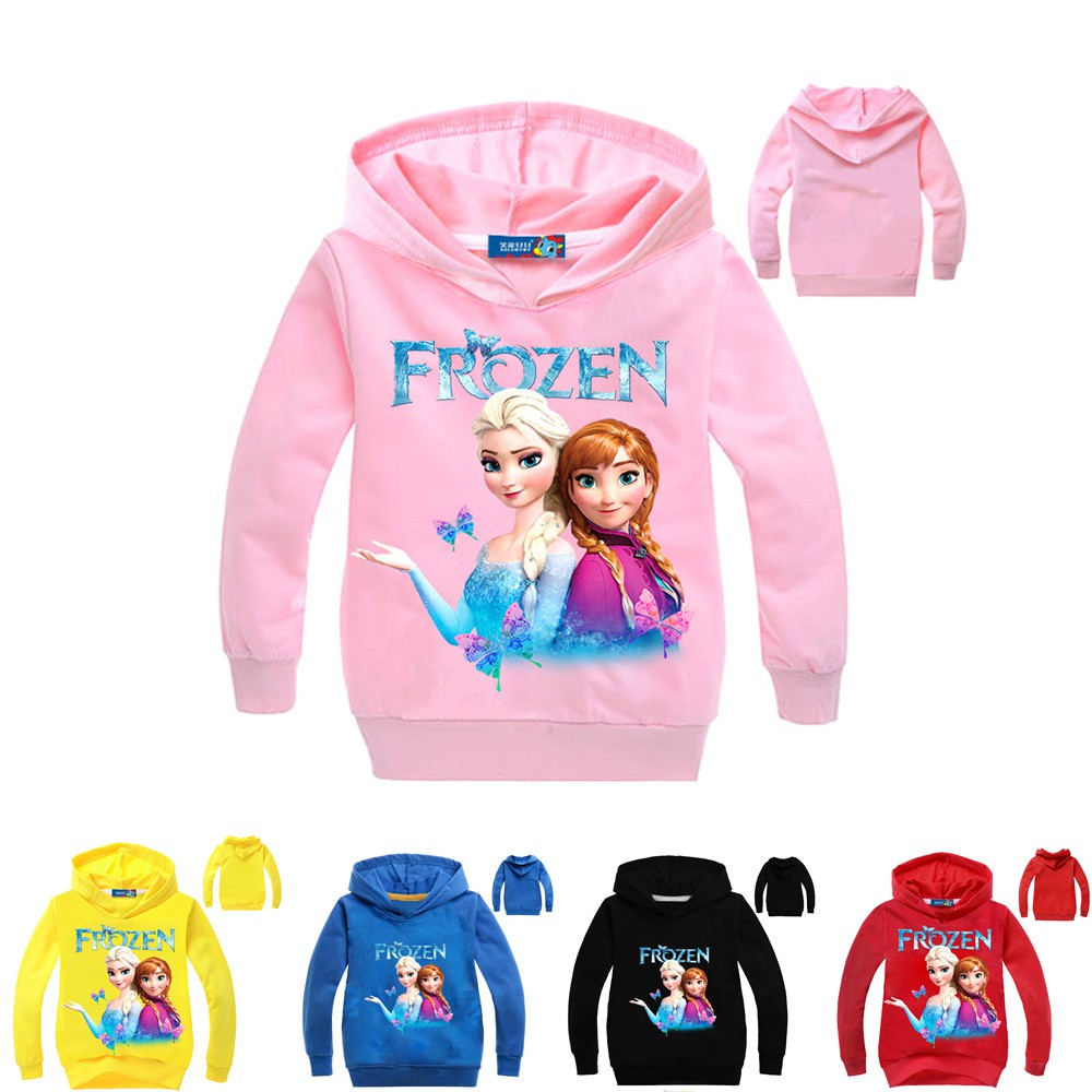 Frozen Elsa Kids Boys Girls Princess Hooded Jacket Outerwear Hoodies Coat Sweatshirt Shopee Singapore - cartoon roblox hoodies jacket for boy casual boy hoodies jacket children cotton thick zipper outwear jacket for kid hot 3 14y