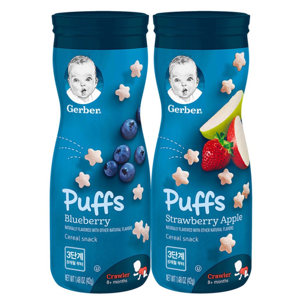Nestle Gerber Puffs 42g x 6 (Strawberry Apple x 6 or