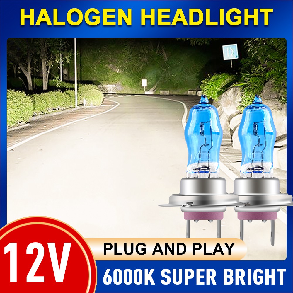 Set bóng đèn halogen siêu sáng H1 H3 H4 H7 H9 H11 9006 100W 12V 5000K phụ kiện cao cấp cho ô tô / xe máy