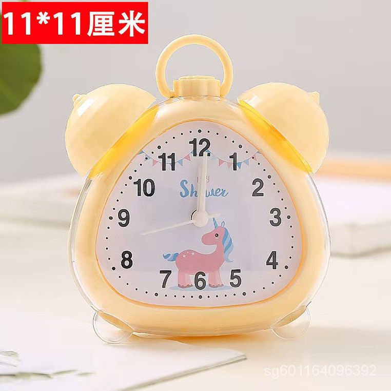 🔥☆Alarm Clock Student Plastic Alarm Clock Creative with Night Light  Super Loud Cute Girl Heart Children Cartoon Alarm | Shopee Singapore