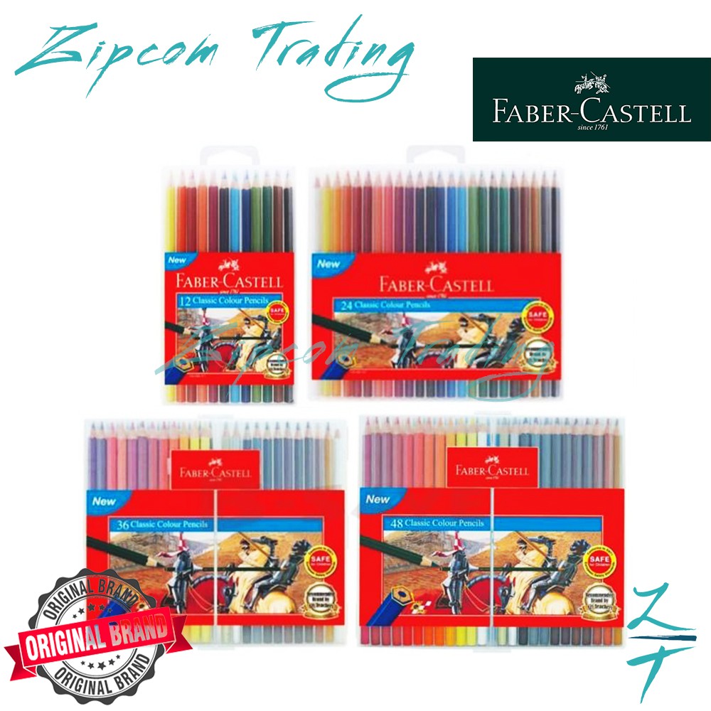 Faber Castell Classic Colour Pencil In Slim Flexi Case (12s/24s/36s/48s) Shopee Singapore