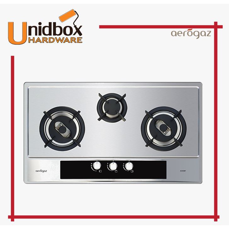 AZ933SF 86CM STAINLESS STEEL Hob/AEROGAZ/3 Burners/Kitchen Appliances