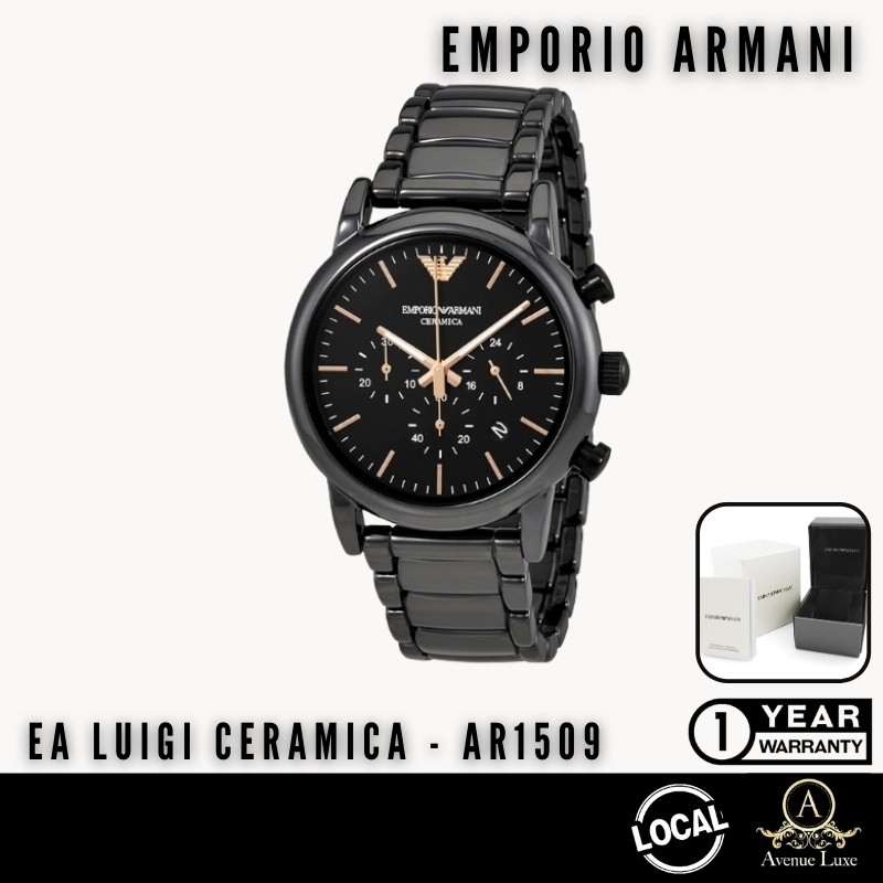 *SG* Emporio Armani AR1509 Luigi Ceramica Chronograph Mens Watch ...