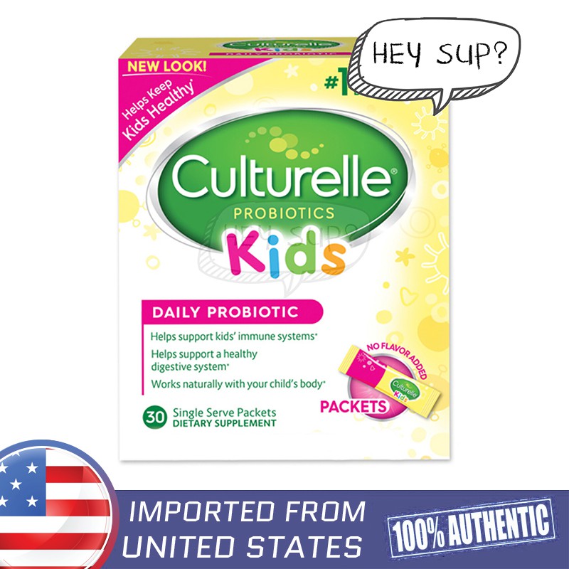 Culturelle Kids Packets Daily Probiotic Formula Supplement (30 Packets ...