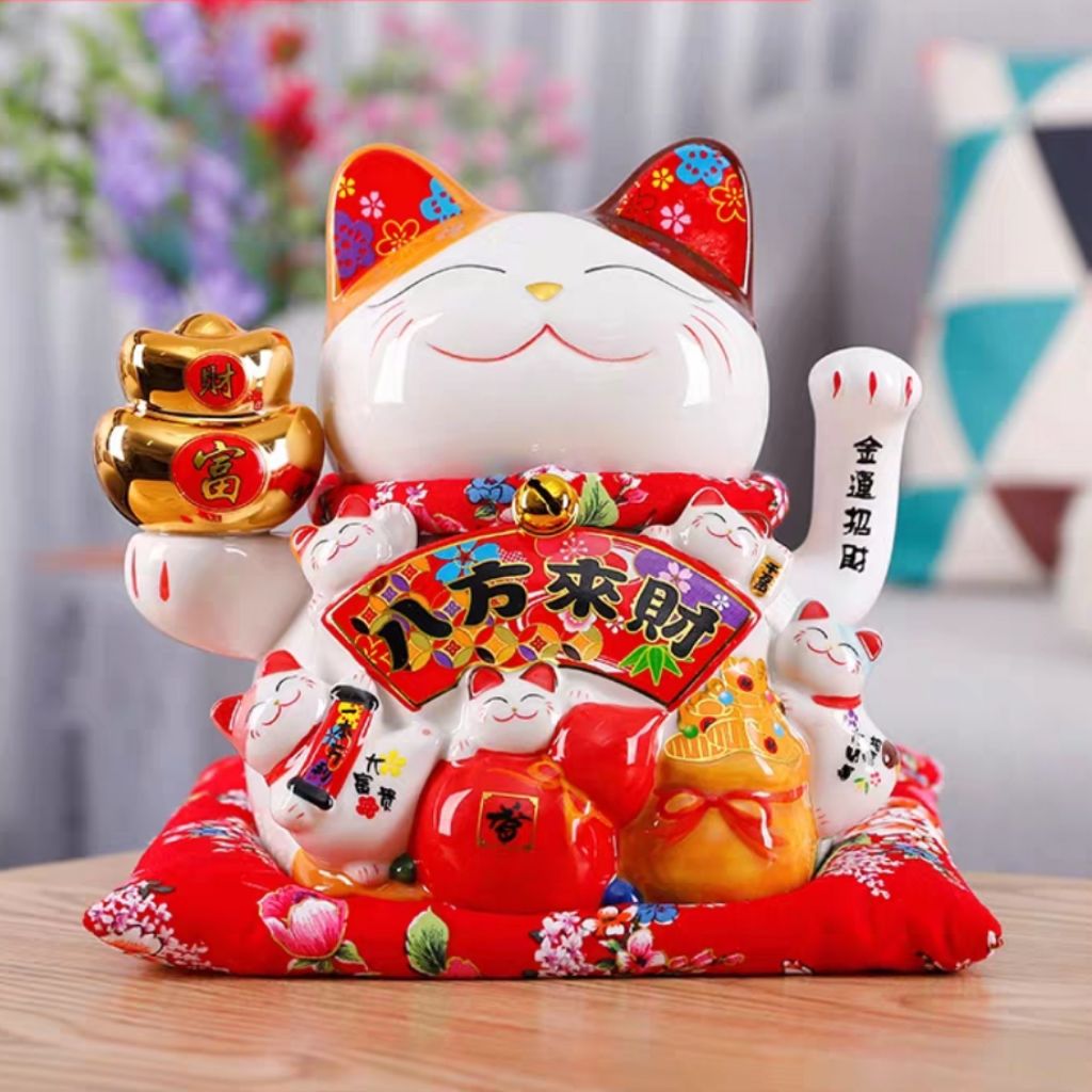 Ba Fang Lai Cai Zhao Cai Mao Lucky Cat Fortune Cat | Shopee Singapore